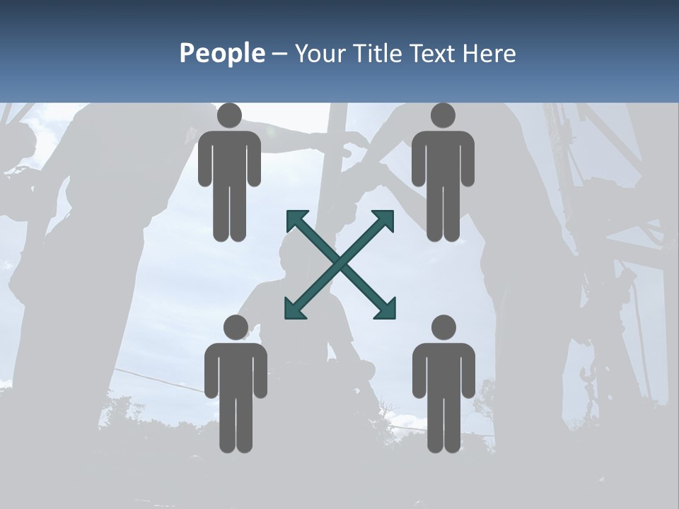 Worker Platform Silhouette PowerPoint Template