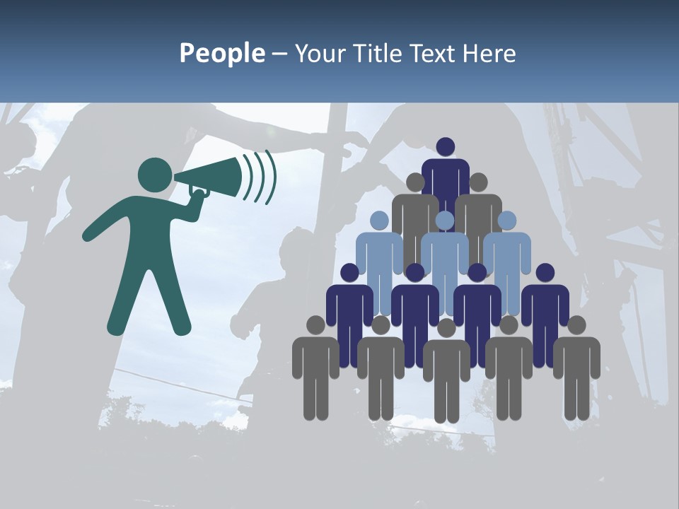 Worker Platform Silhouette PowerPoint Template