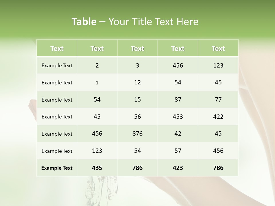 Healthy One Water PowerPoint Template