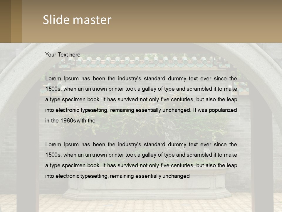 Peaceful Old Calm PowerPoint Template