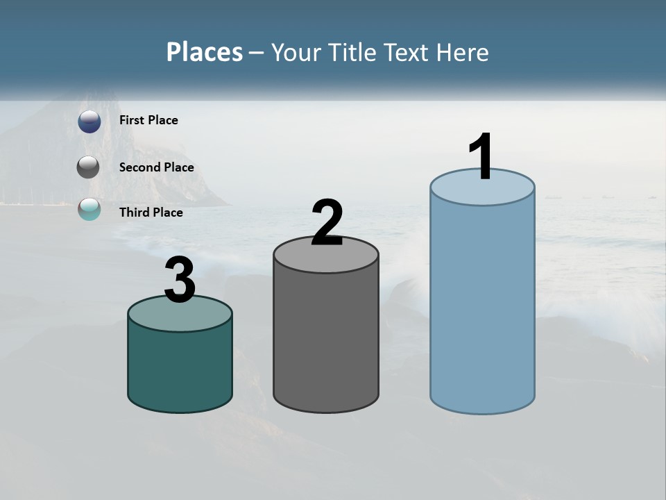 Beachfront Beach Rocky PowerPoint Template