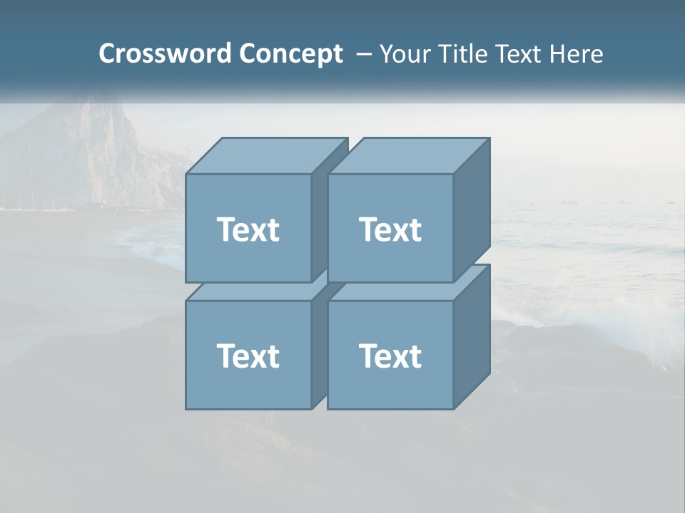 Beachfront Beach Rocky PowerPoint Template