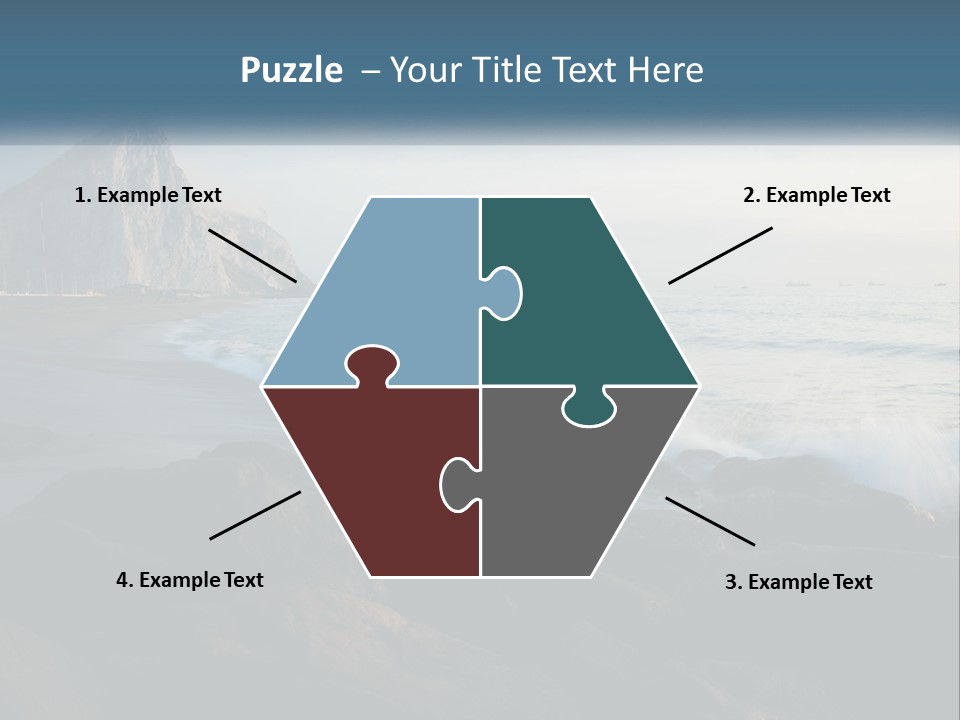 Beachfront Beach Rocky PowerPoint Template