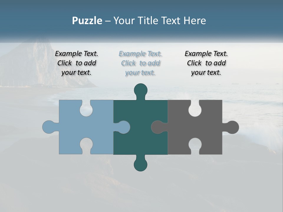 Beachfront Beach Rocky PowerPoint Template