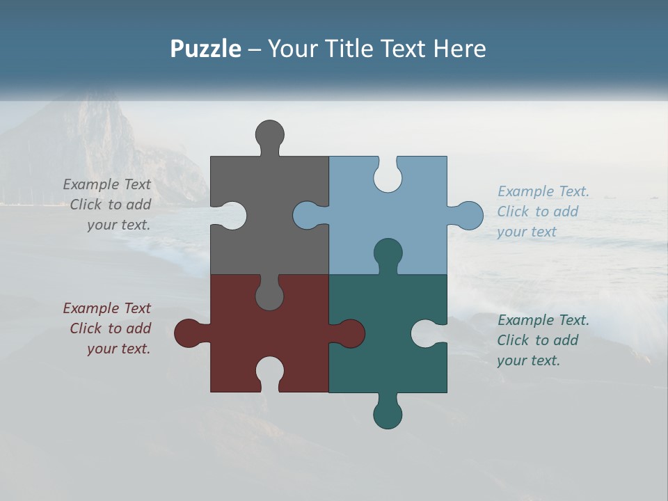 Beachfront Beach Rocky PowerPoint Template