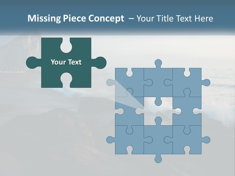 Beachfront Beach Rocky PowerPoint Template