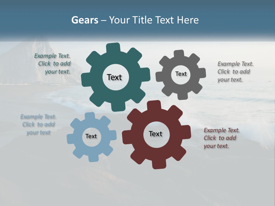 Beachfront Beach Rocky PowerPoint Template