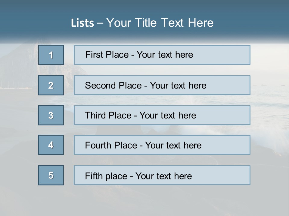 Beachfront Beach Rocky PowerPoint Template