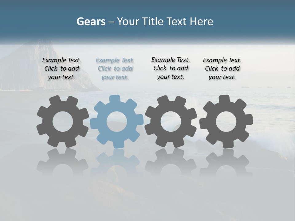 Beachfront Beach Rocky PowerPoint Template