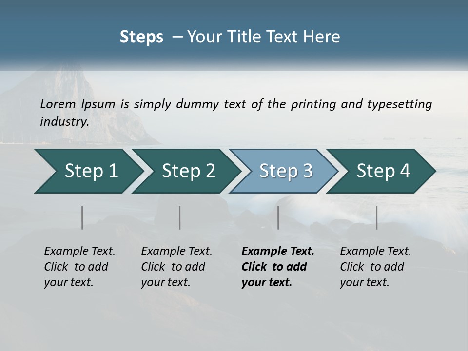 Beachfront Beach Rocky PowerPoint Template