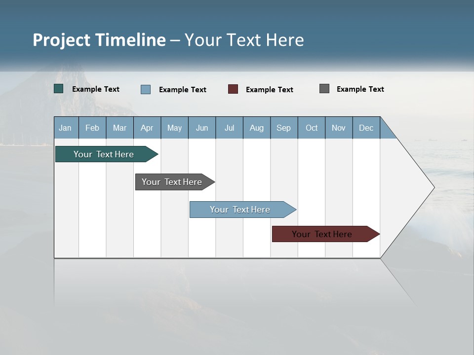 Beachfront Beach Rocky PowerPoint Template