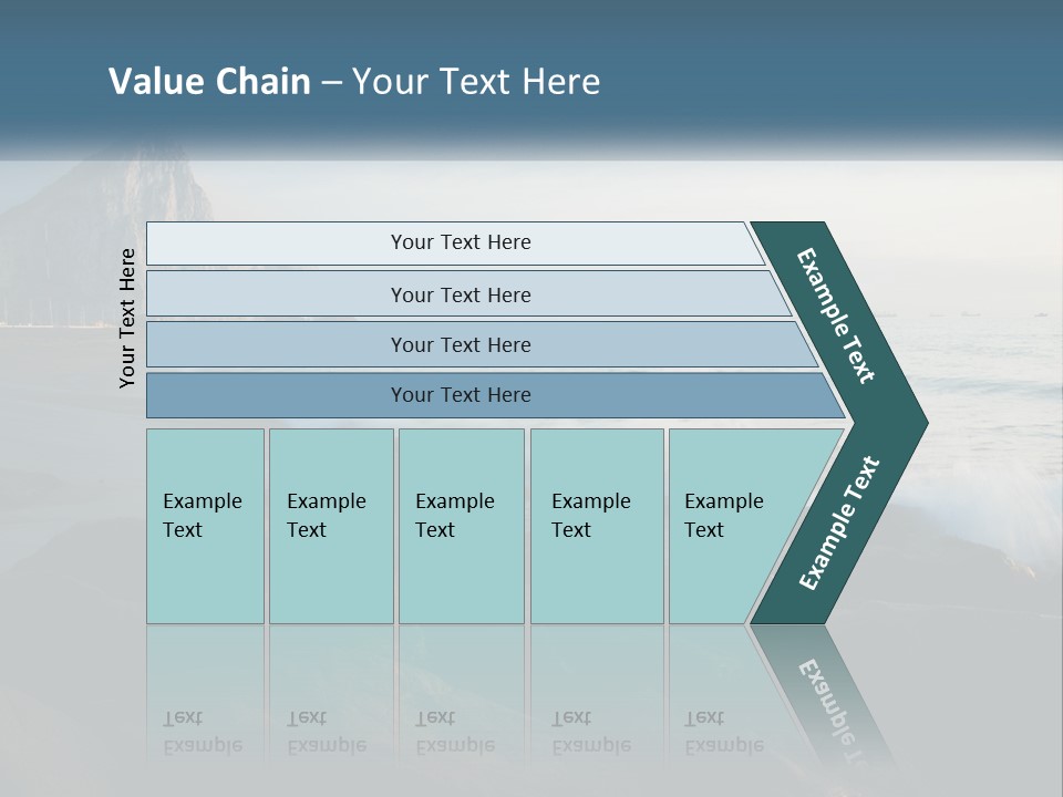 Beachfront Beach Rocky PowerPoint Template