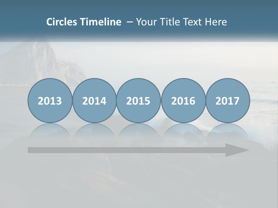 Beachfront Beach Rocky PowerPoint Template