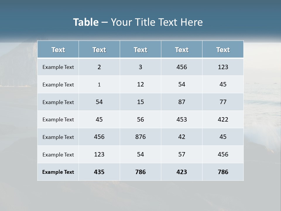 Beachfront Beach Rocky PowerPoint Template