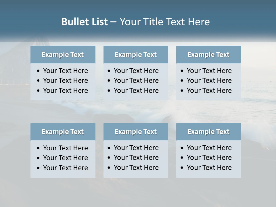 Beachfront Beach Rocky PowerPoint Template