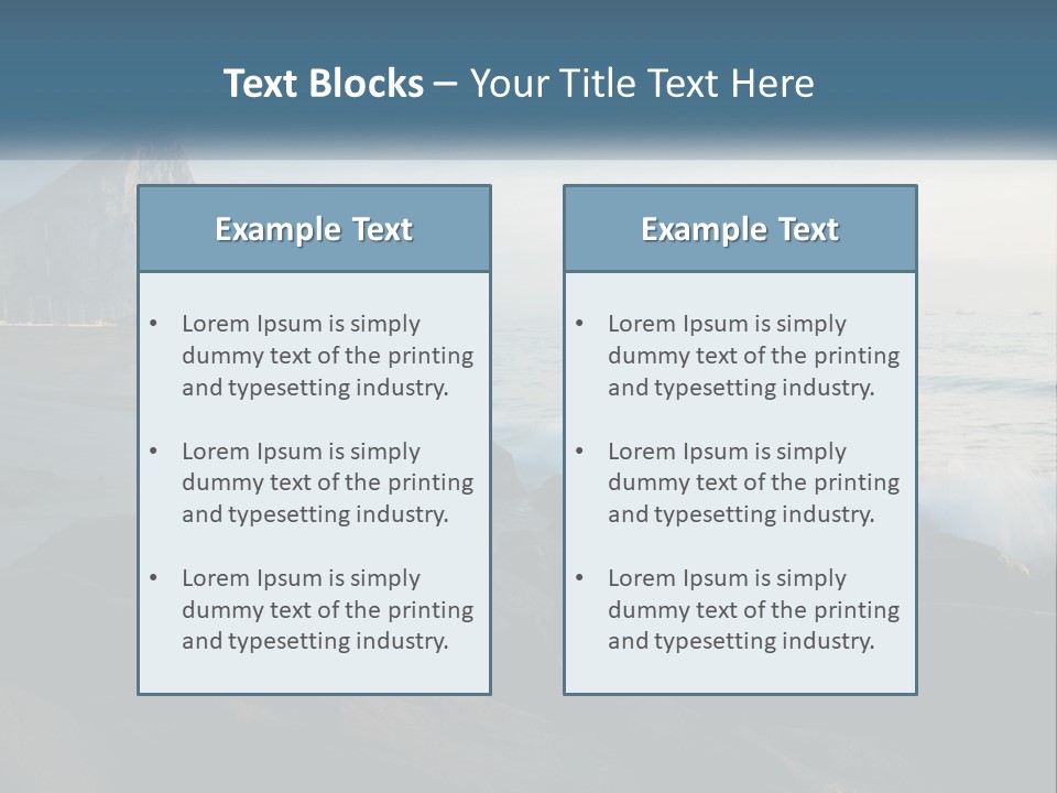 Beachfront Beach Rocky PowerPoint Template