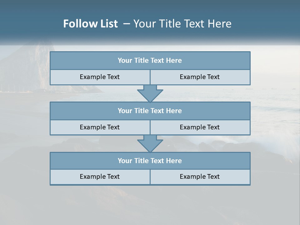 Beachfront Beach Rocky PowerPoint Template