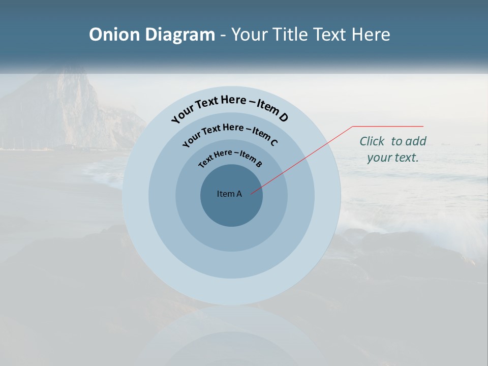 Beachfront Beach Rocky PowerPoint Template