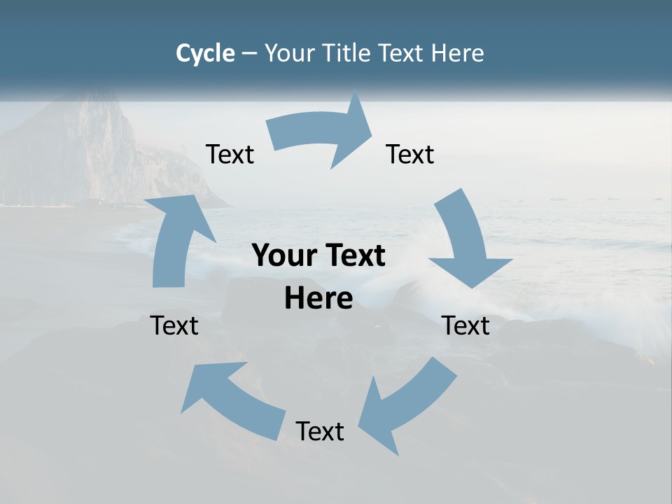 Beachfront Beach Rocky PowerPoint Template