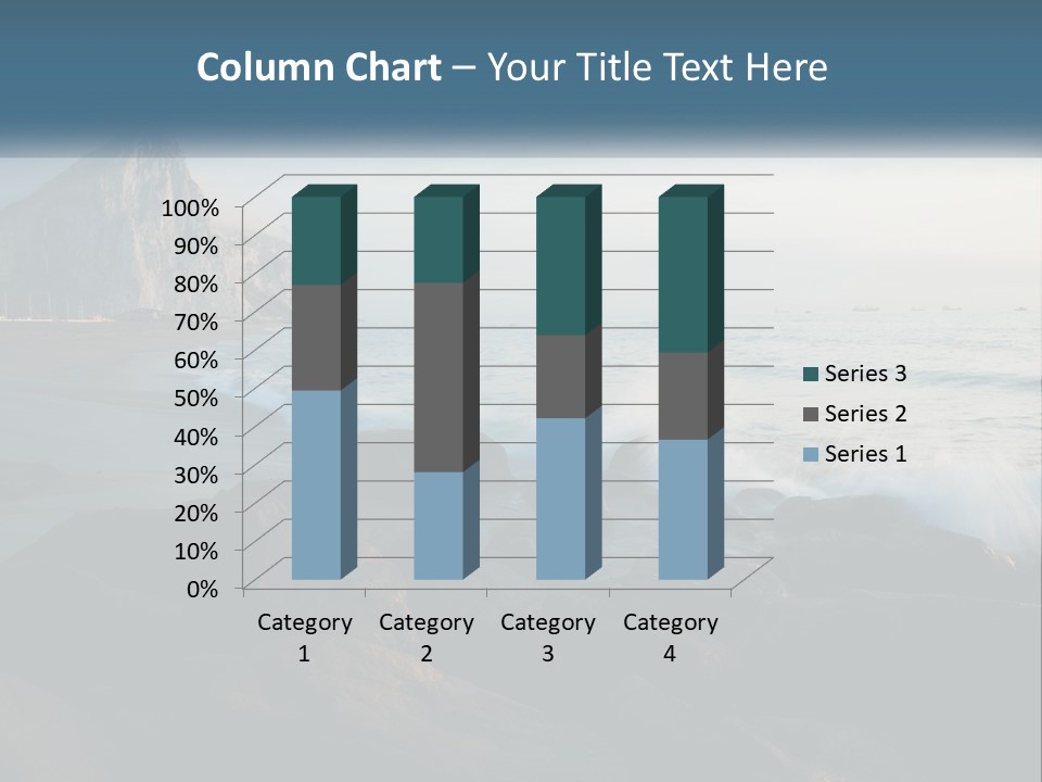Beachfront Beach Rocky PowerPoint Template