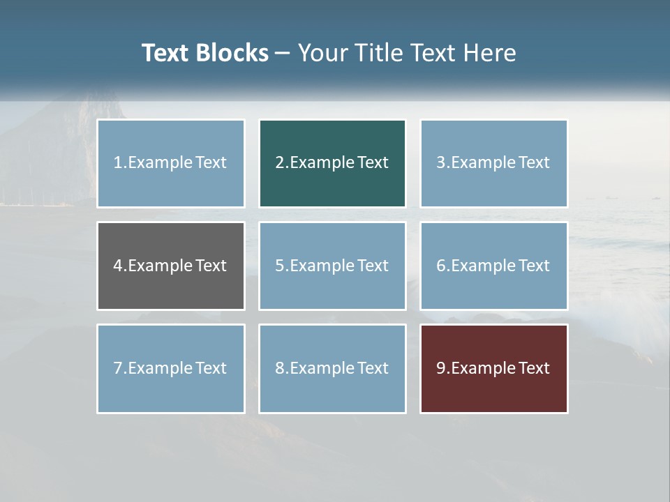 Beachfront Beach Rocky PowerPoint Template