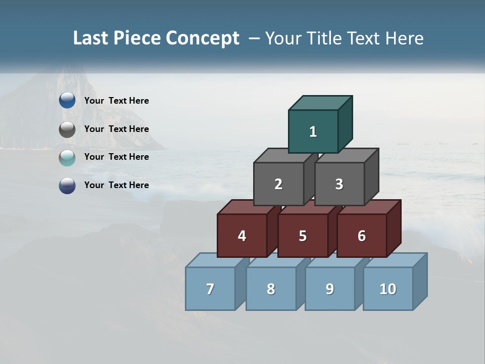 Beachfront Beach Rocky PowerPoint Template