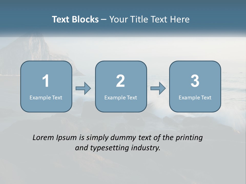 Beachfront Beach Rocky PowerPoint Template