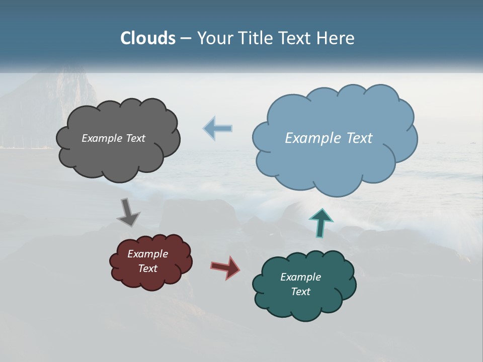 Beachfront Beach Rocky PowerPoint Template