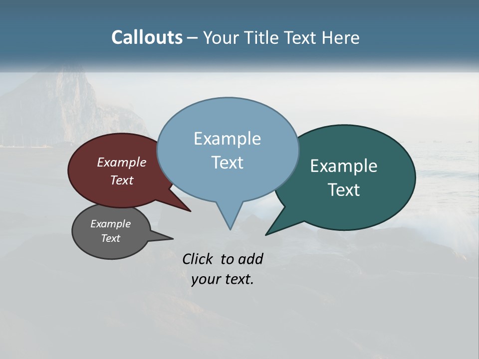 Beachfront Beach Rocky PowerPoint Template