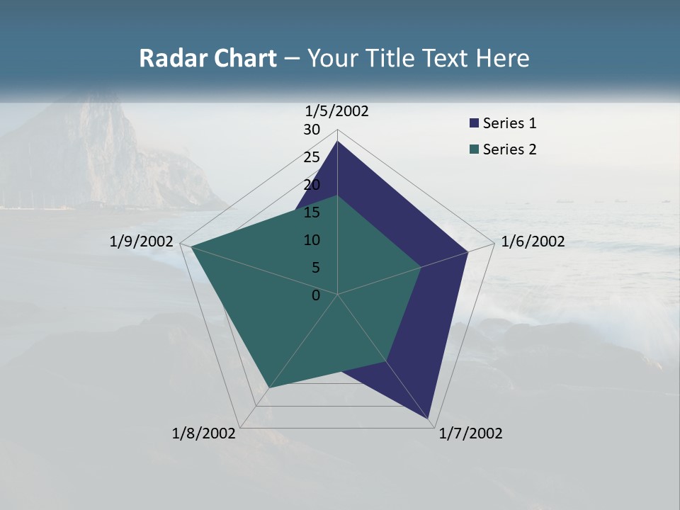 Beachfront Beach Rocky PowerPoint Template