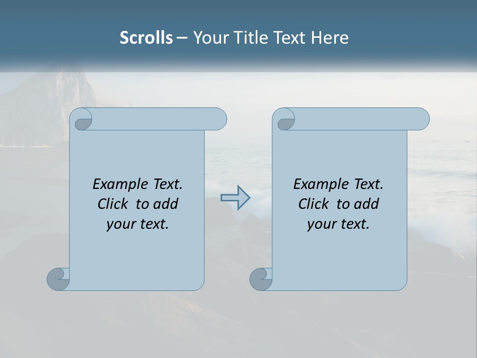 Beachfront Beach Rocky PowerPoint Template