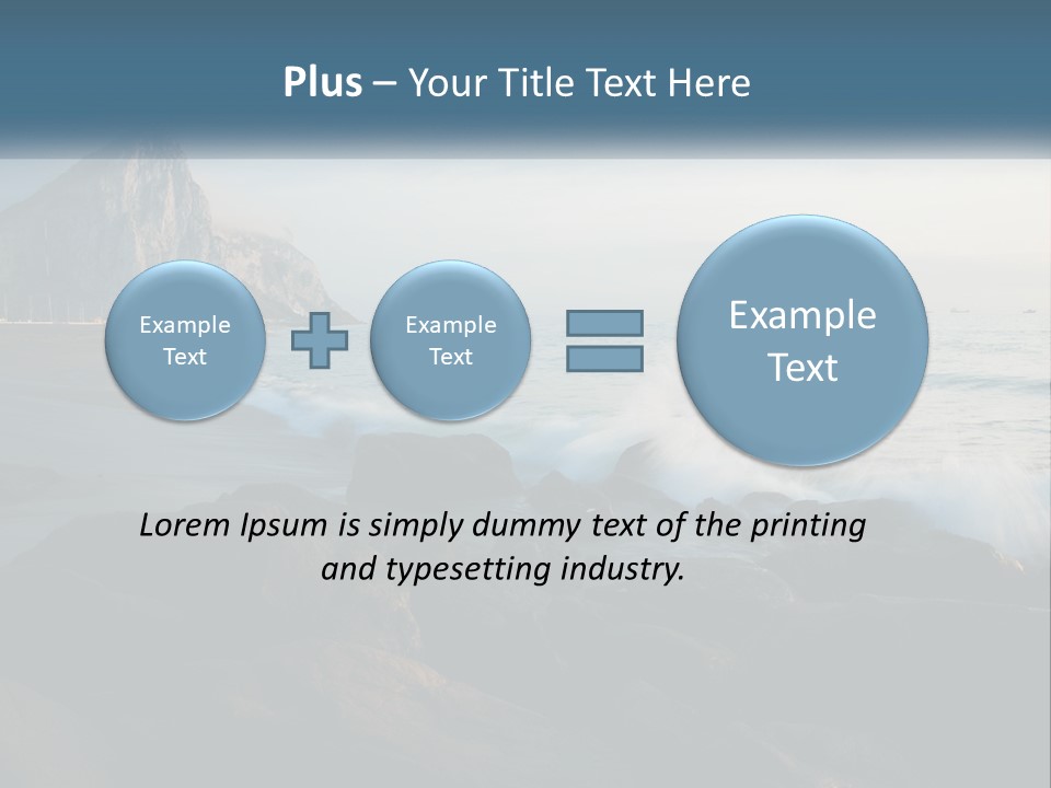 Beachfront Beach Rocky PowerPoint Template
