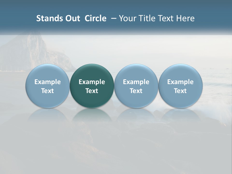 Beachfront Beach Rocky PowerPoint Template