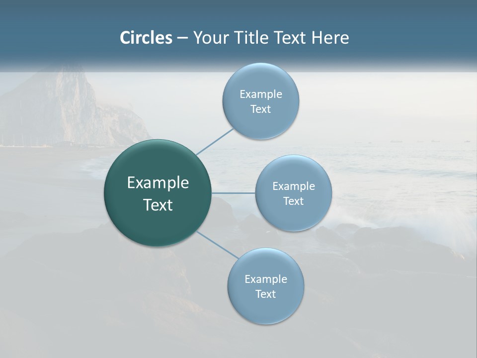 Beachfront Beach Rocky PowerPoint Template