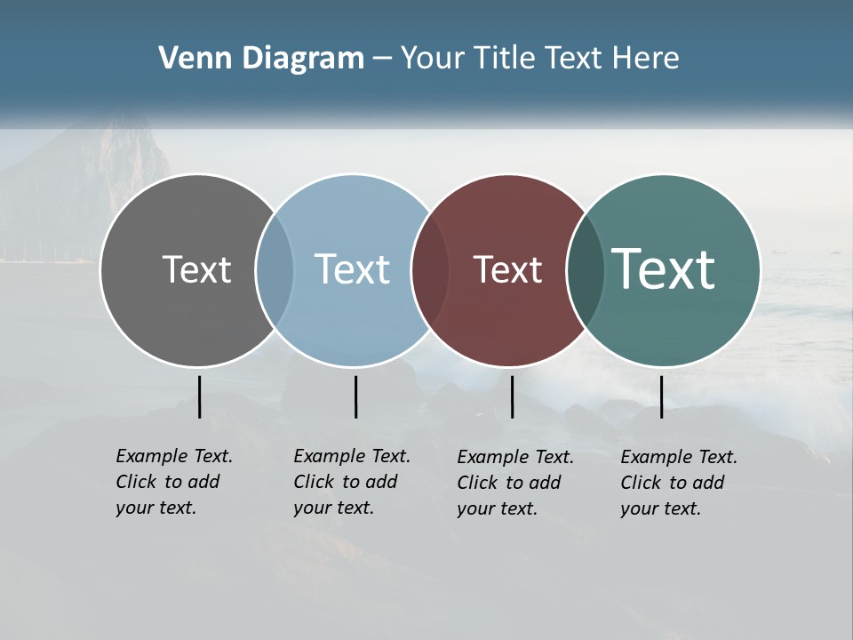 Beachfront Beach Rocky PowerPoint Template