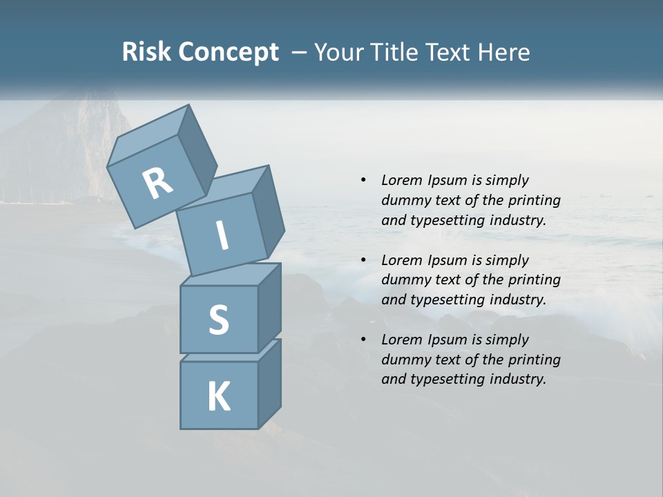 Beachfront Beach Rocky PowerPoint Template