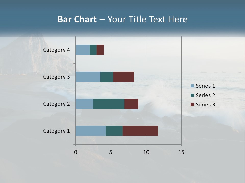Beachfront Beach Rocky PowerPoint Template