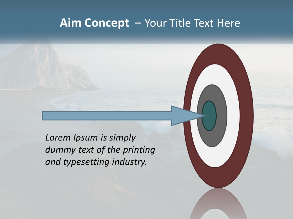 Beachfront Beach Rocky PowerPoint Template