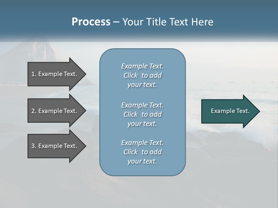 Beachfront Beach Rocky PowerPoint Template