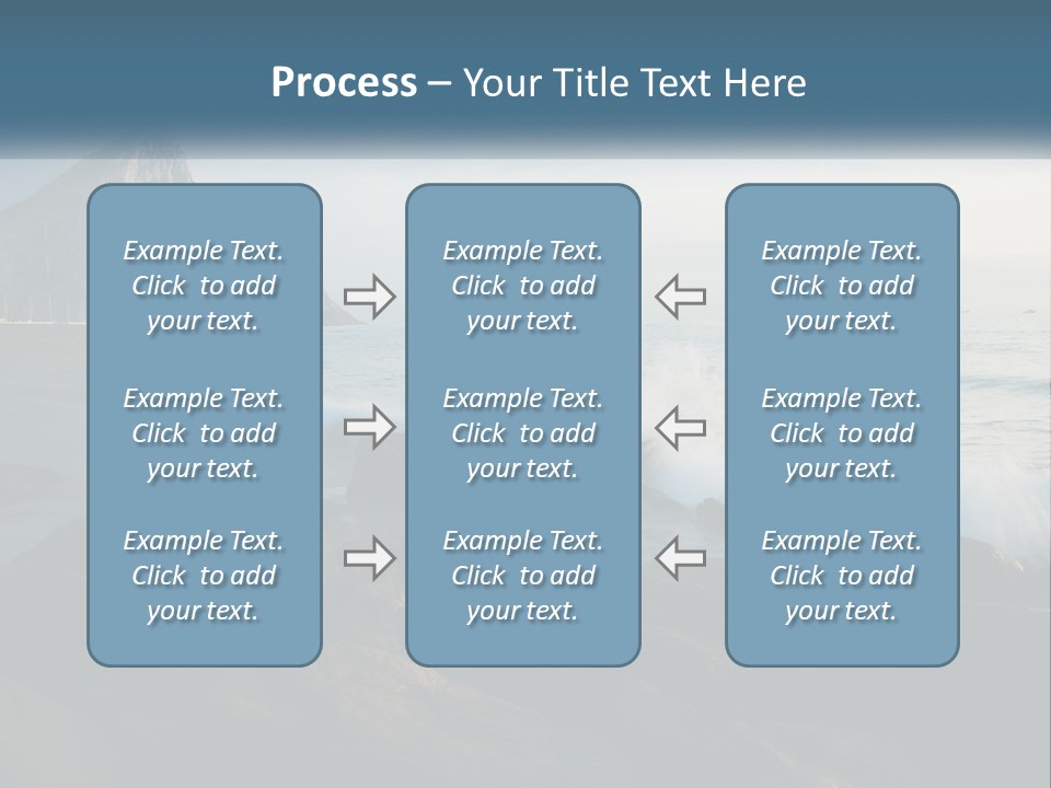 Beachfront Beach Rocky PowerPoint Template