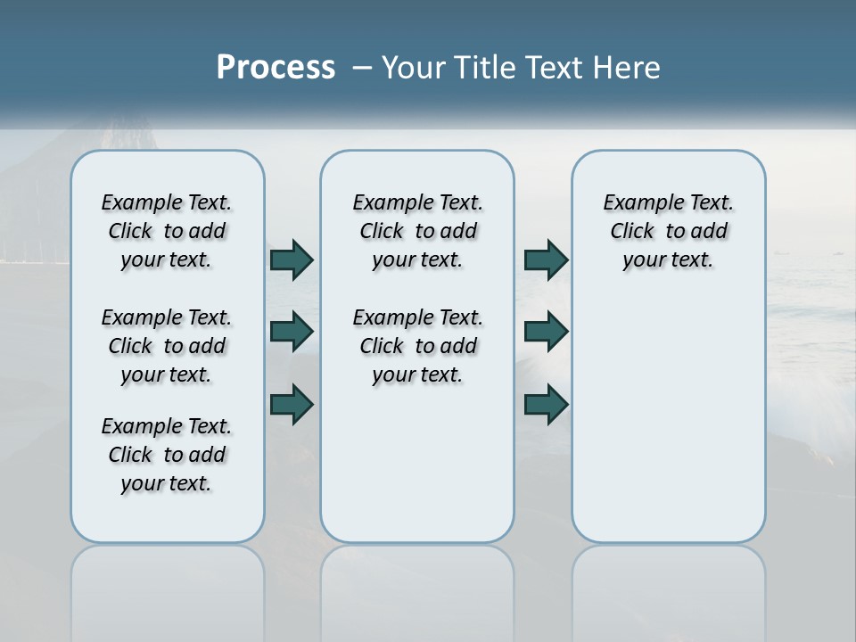 Beachfront Beach Rocky PowerPoint Template
