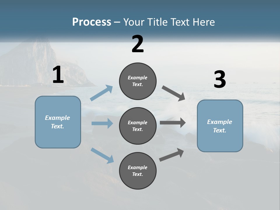 Beachfront Beach Rocky PowerPoint Template