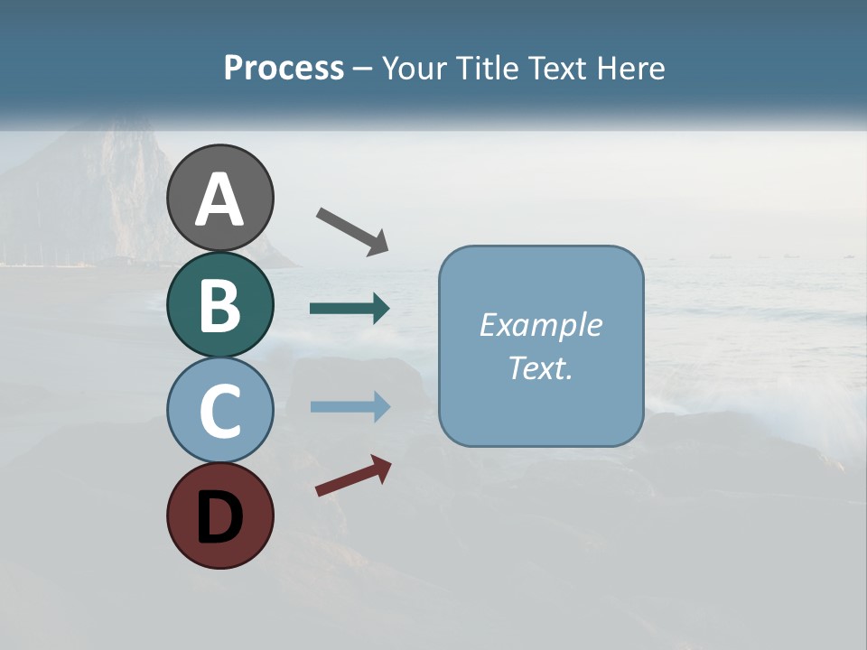 Beachfront Beach Rocky PowerPoint Template