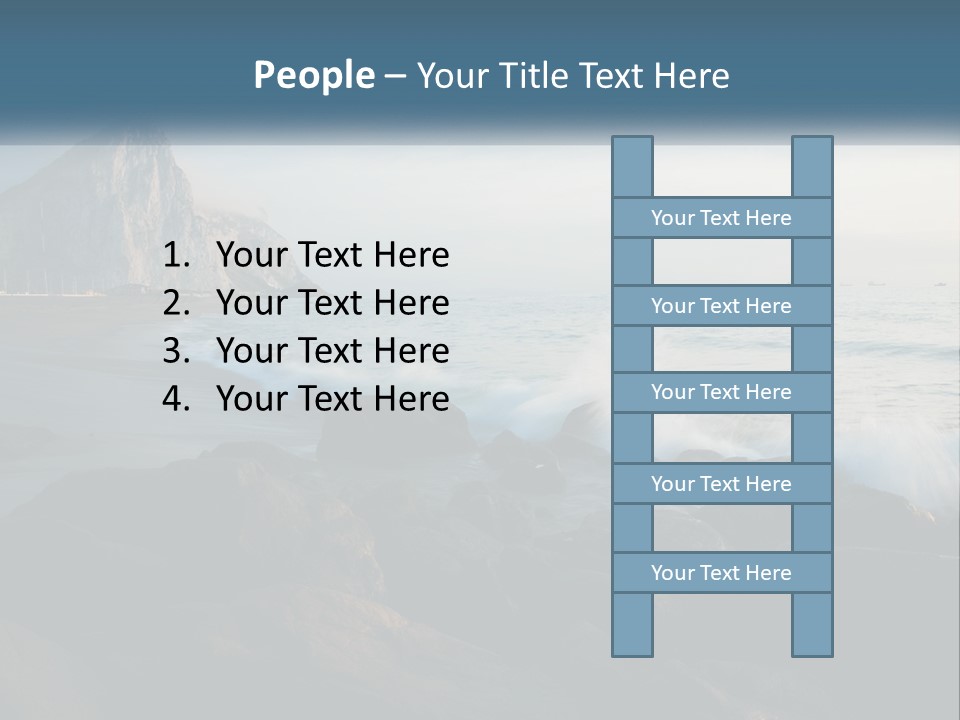 Beachfront Beach Rocky PowerPoint Template