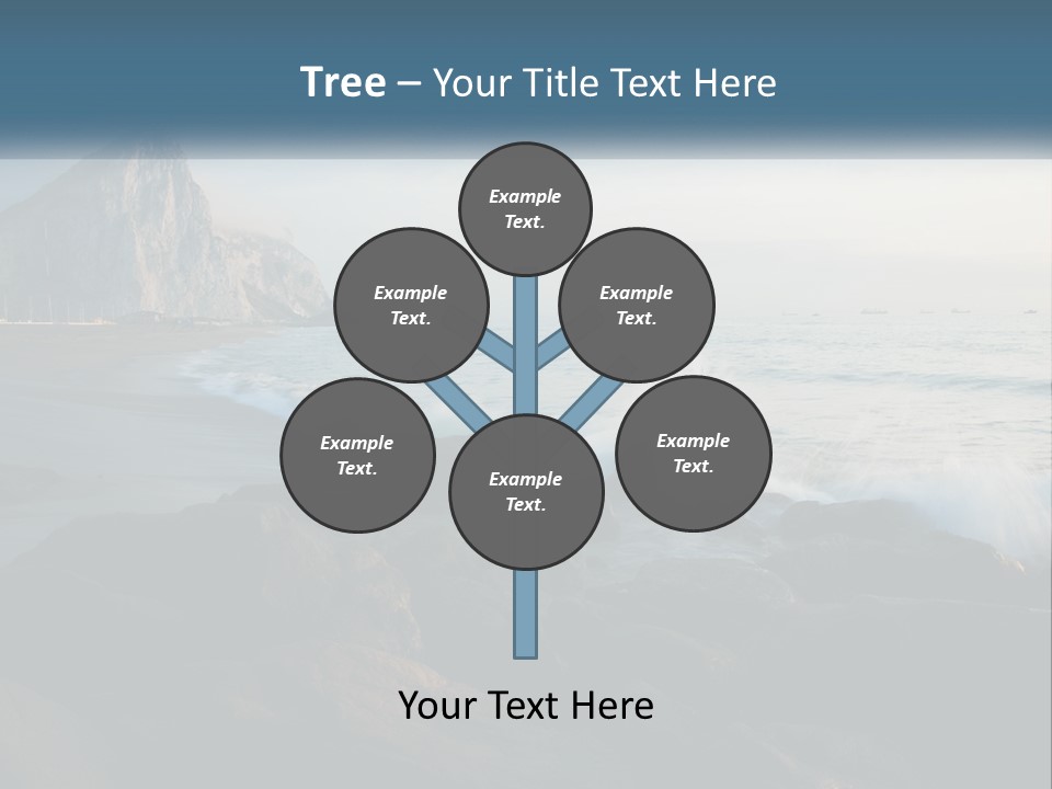 Beachfront Beach Rocky PowerPoint Template