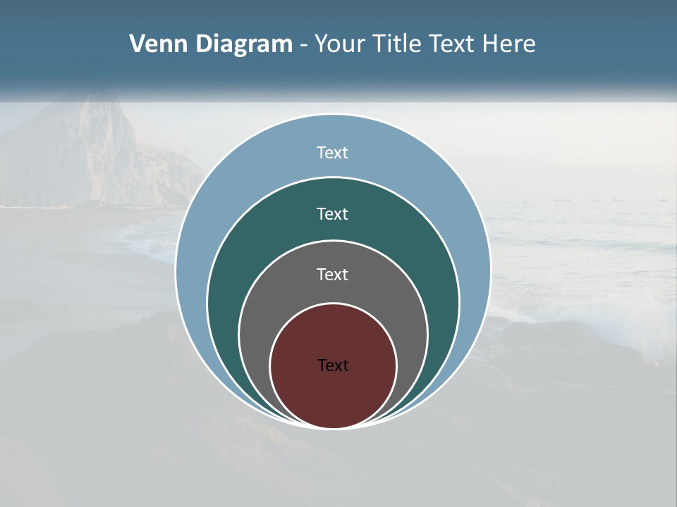 Beachfront Beach Rocky PowerPoint Template