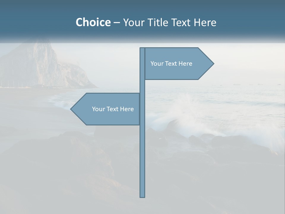 Beachfront Beach Rocky PowerPoint Template