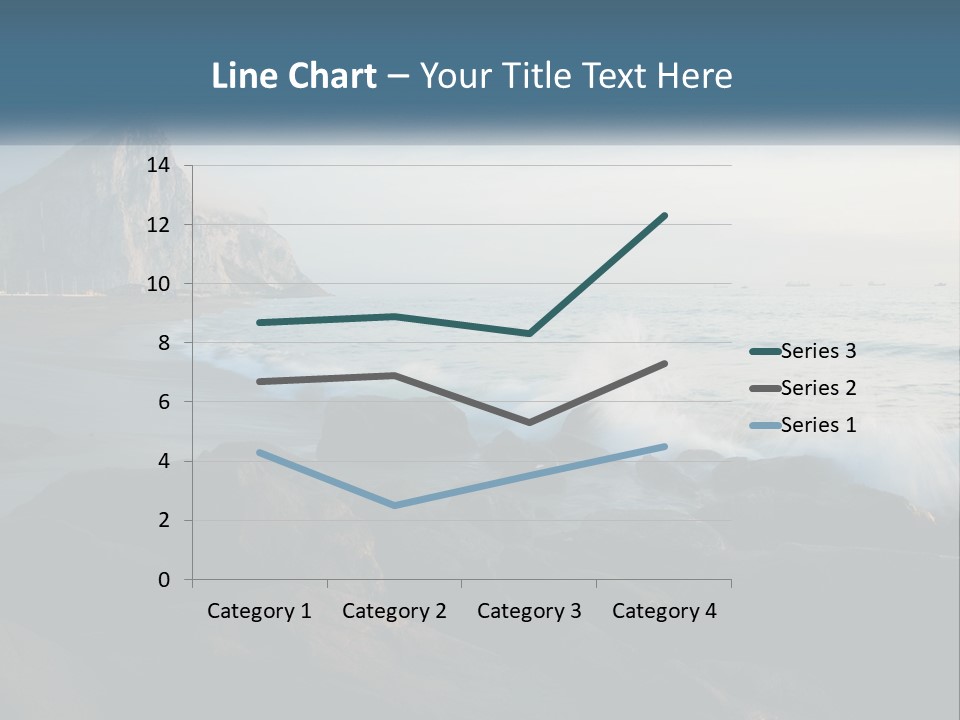 Beachfront Beach Rocky PowerPoint Template