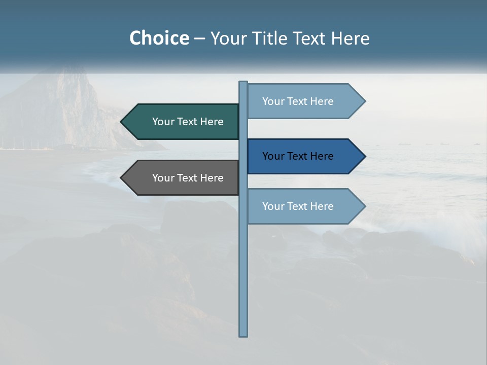 Beachfront Beach Rocky PowerPoint Template