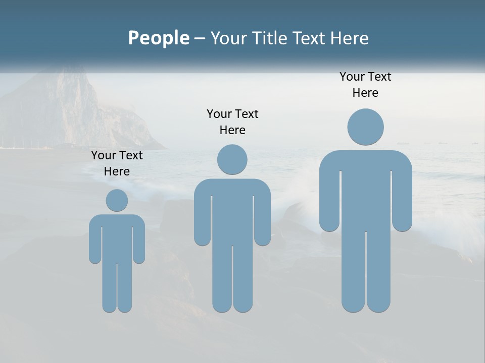 Beachfront Beach Rocky PowerPoint Template